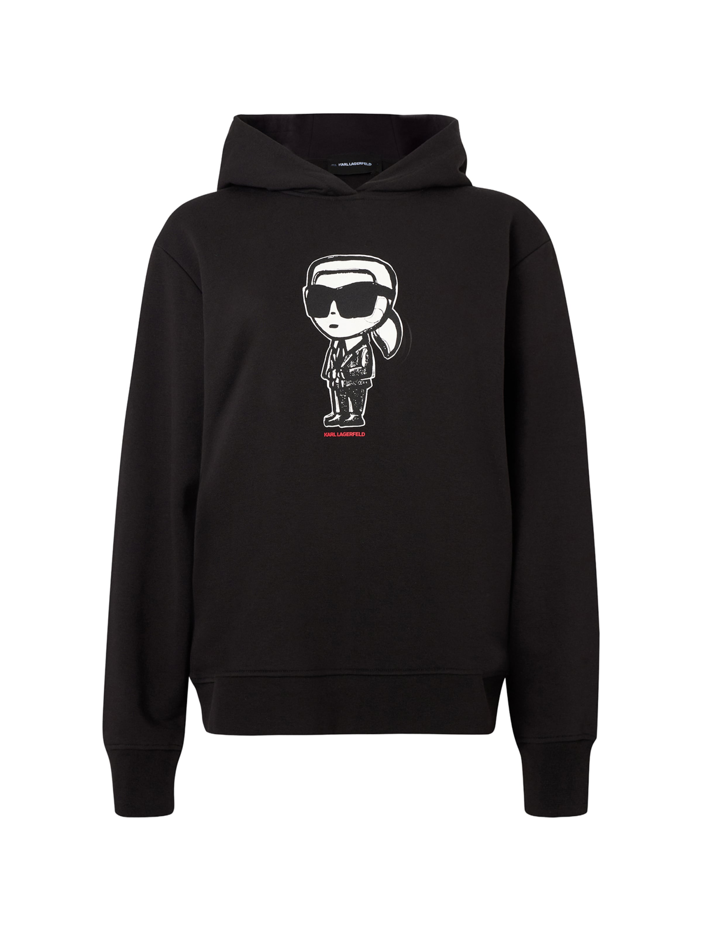 Sweat-shirt Karl Lagerfeld en noir : devant