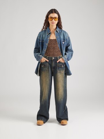 GUESS Originals Blouse 'CARPENTER' in Blauw