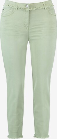 SAMOON Slimfit Jeans 'Betty' in Groen: voorkant