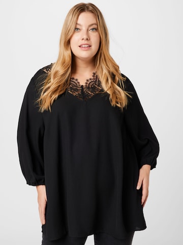 Zizzi Bluse 'ECARLA' in Schwarz: predná strana