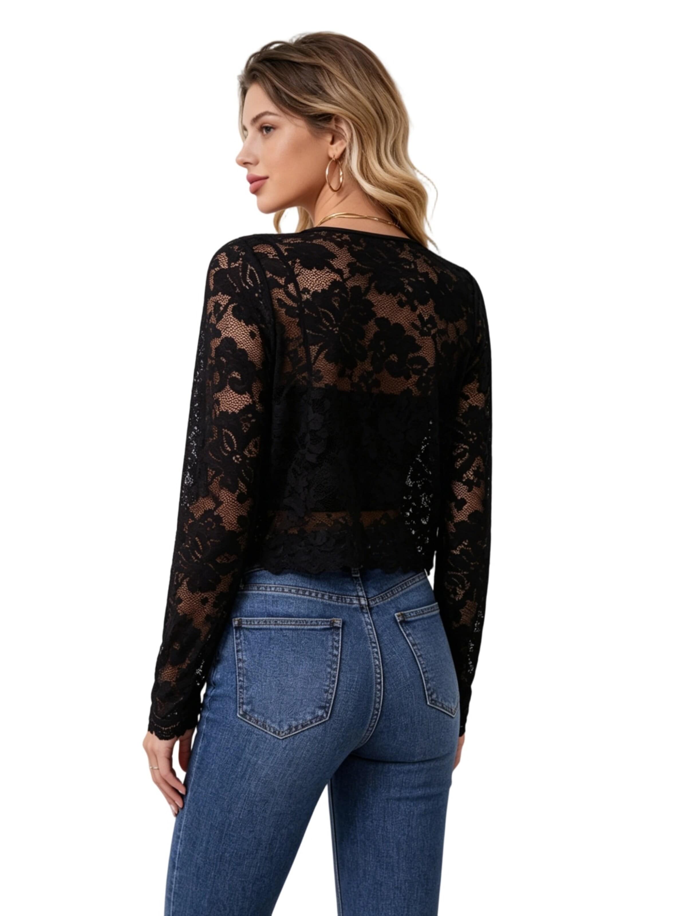Yesfashion Kardigan w kolorze czarny