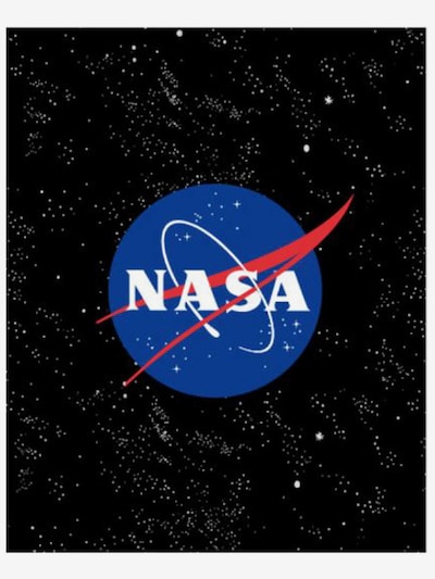 NASA Deken 'Nasa' in de kleur Blauw / Rood / Zwart / Wit, Productweergave