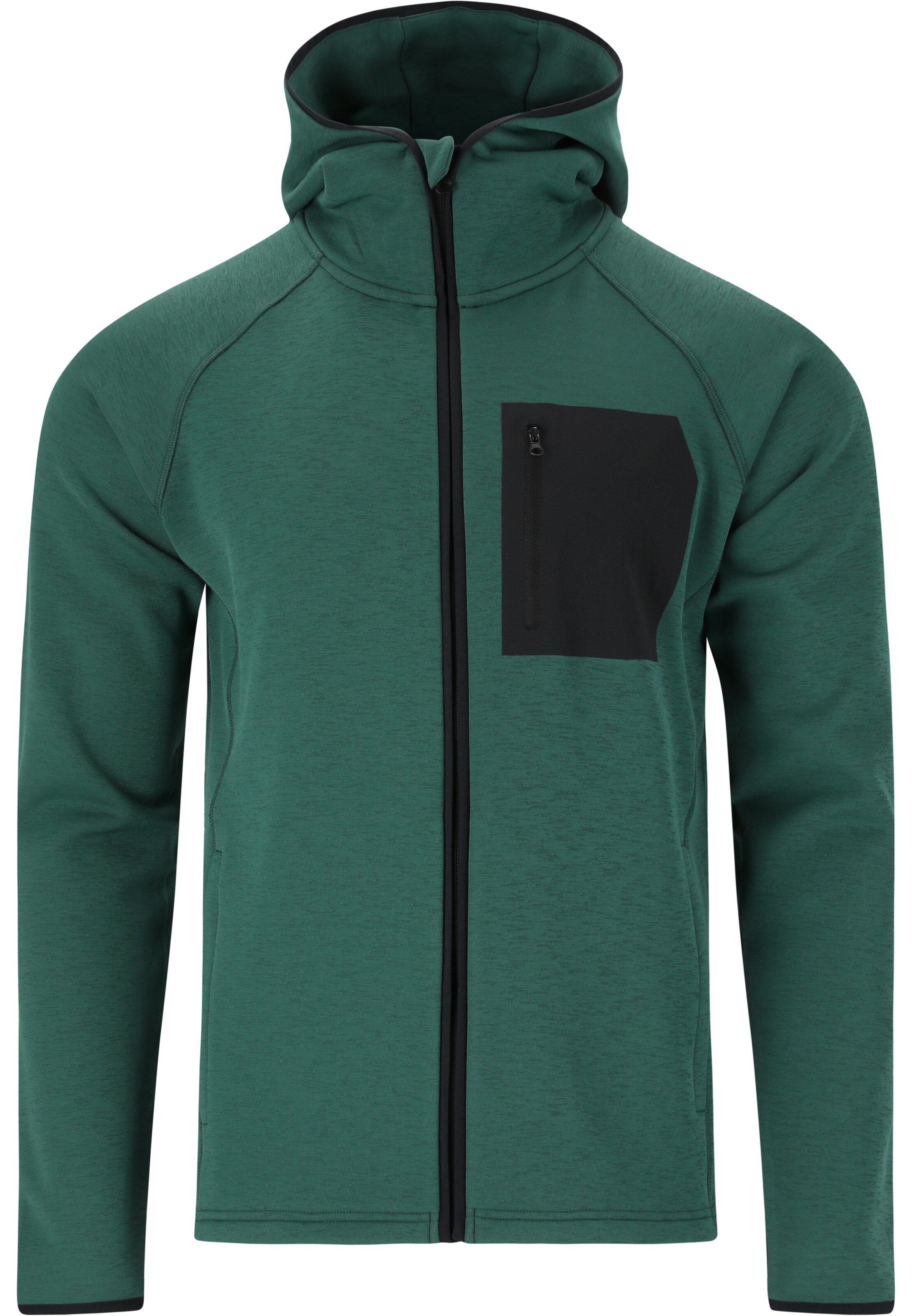 ENDURANCE Athletic fleece jacket 'Deerto' in Green: front