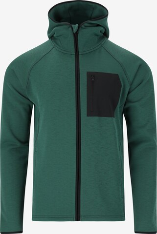 ENDURANCE Athletic Fleece Jacket 'Deerto' in Green: front
