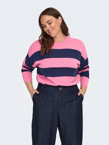 ONLY Carmakoma Pullover 'CARDERRY' in Pink: Vorderseite