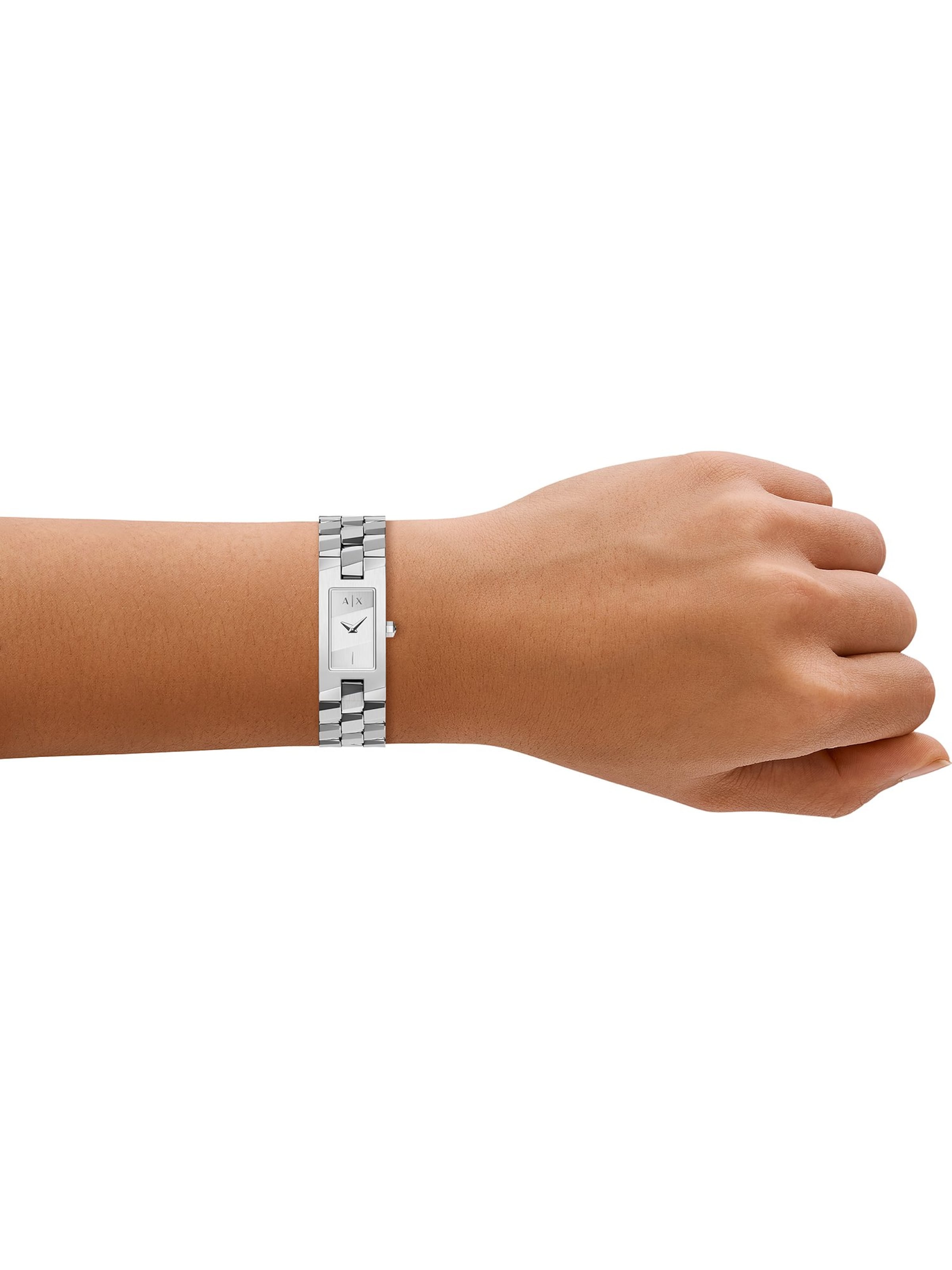 ARMANI EXCHANGE Analoguhr in Silber: Vorderseite