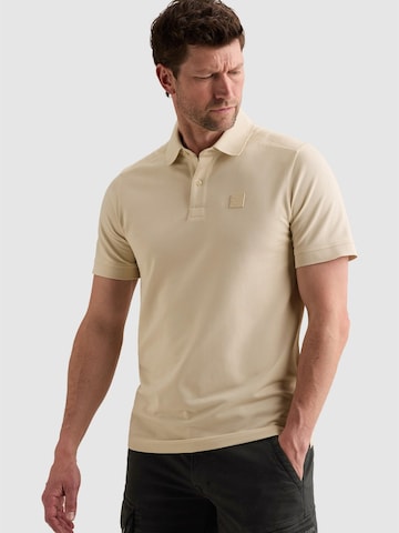 PME Legend Shirt 'Polo shirt in piqué with stretch and flight pocket' in Beige: front