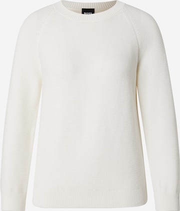 BOSS Trui 'Fovila' in Wit: voorkant