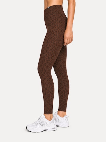Skinny Leggings ' Velvara ' Smilodox en marron