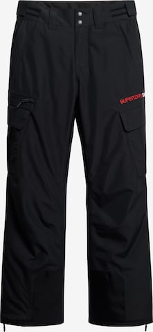 Superdry Regular Workout Pants in Black: front