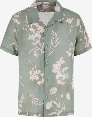 GUESS Button Up Shirt in Green: front