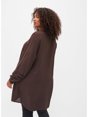 Zizzi Blouse 'CAKAMMA' in Brown