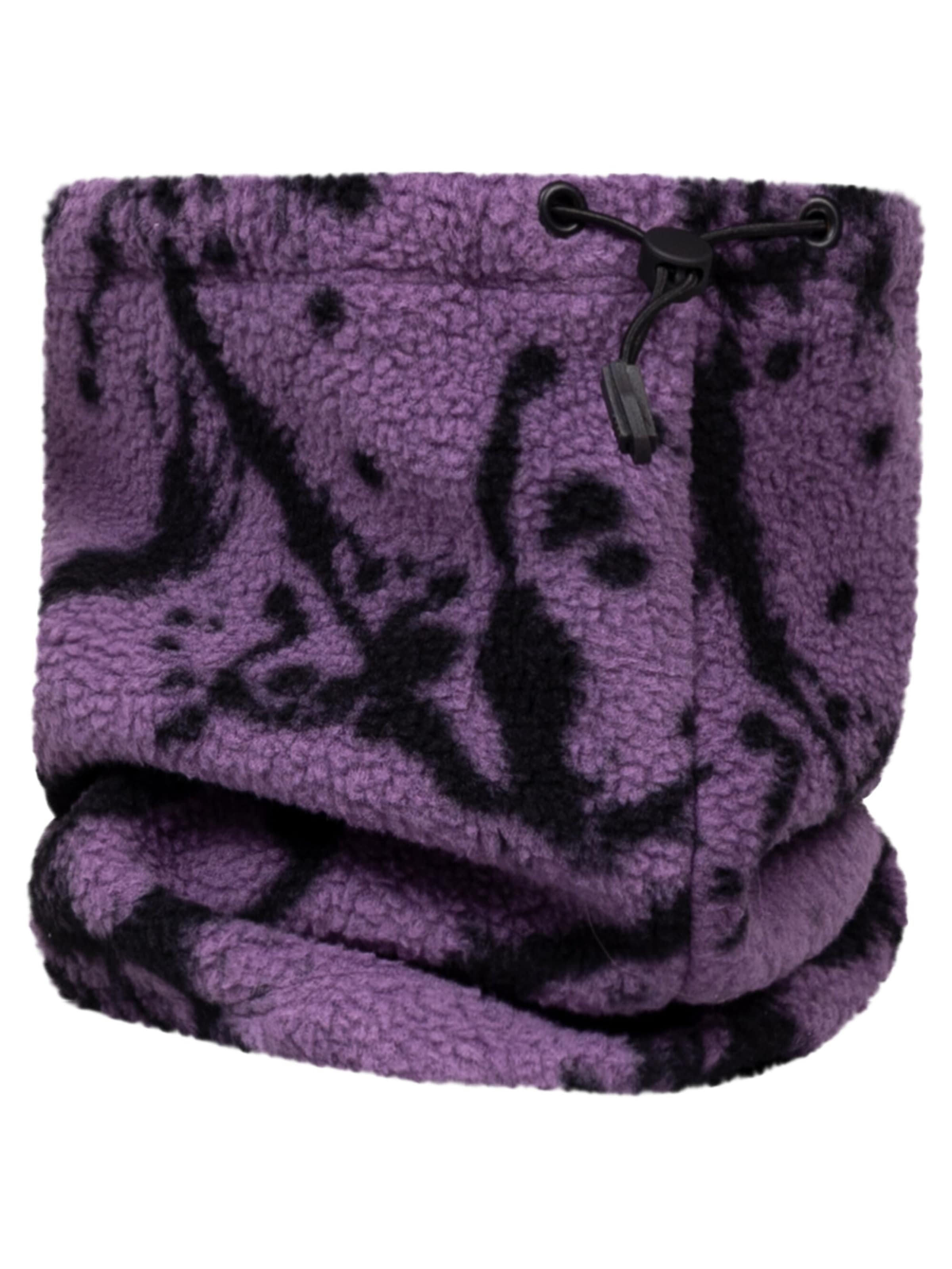 Eivy Neckwarmer Sherpa Mütze Halswärmer mit Kordelstopper in Schwarz