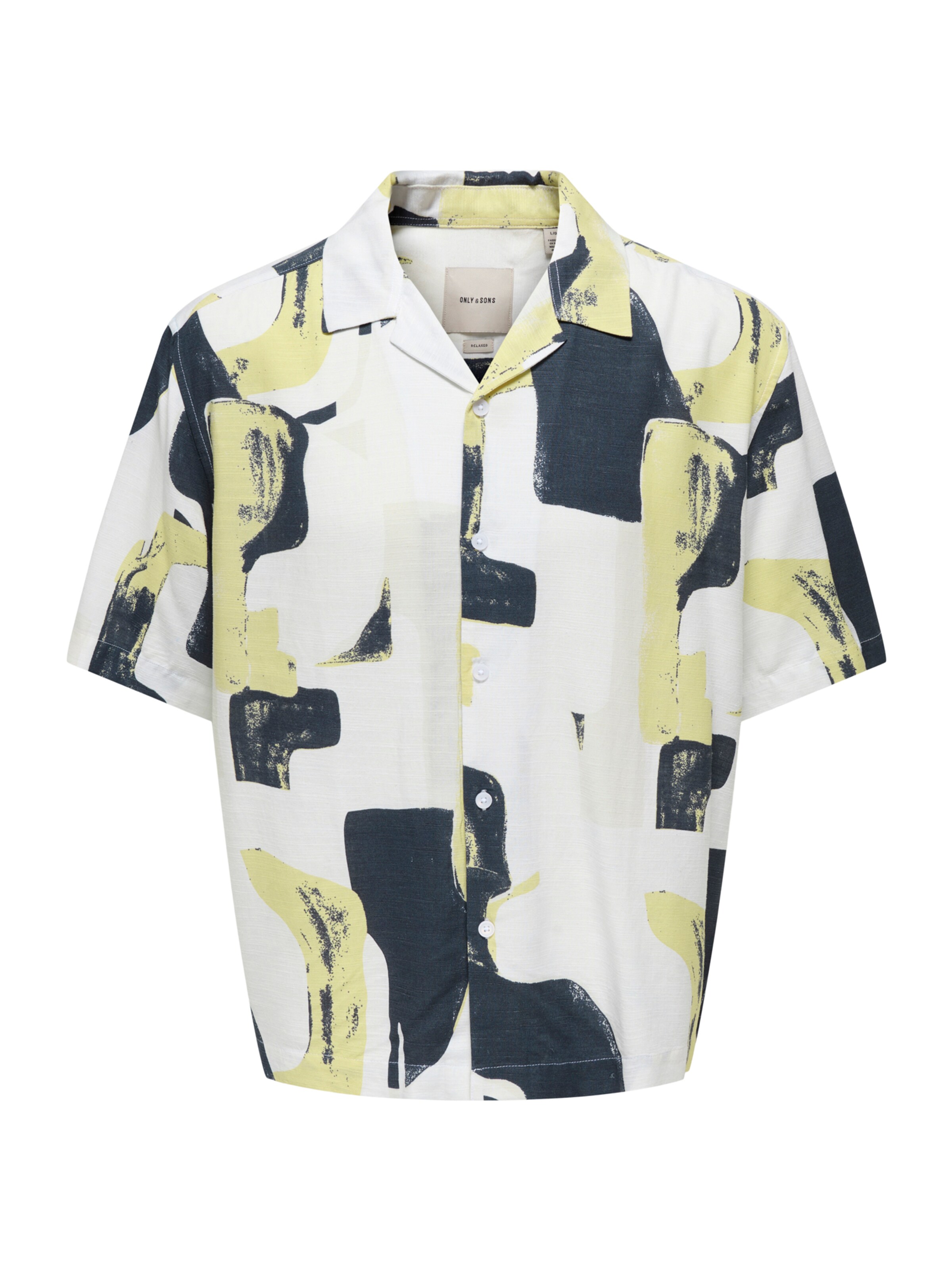 Only & Sons Comfort fit Button Up Shirt 'ONSHARVI' in Yellow: front