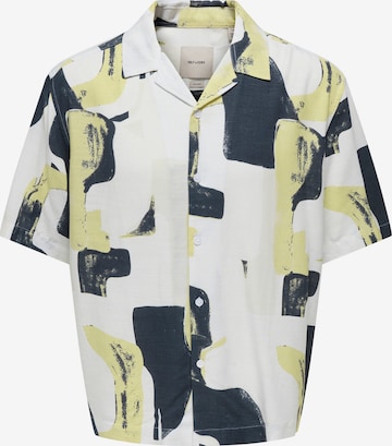 Only & Sons Button Up Shirt 'ONSHARVI' in Yellow: front