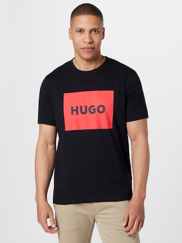 HUGO Тениска 'Dulive222' в черно: отпред