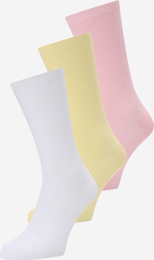 BeckSöndergaard Socks in Yellow / Light pink / White, Item view