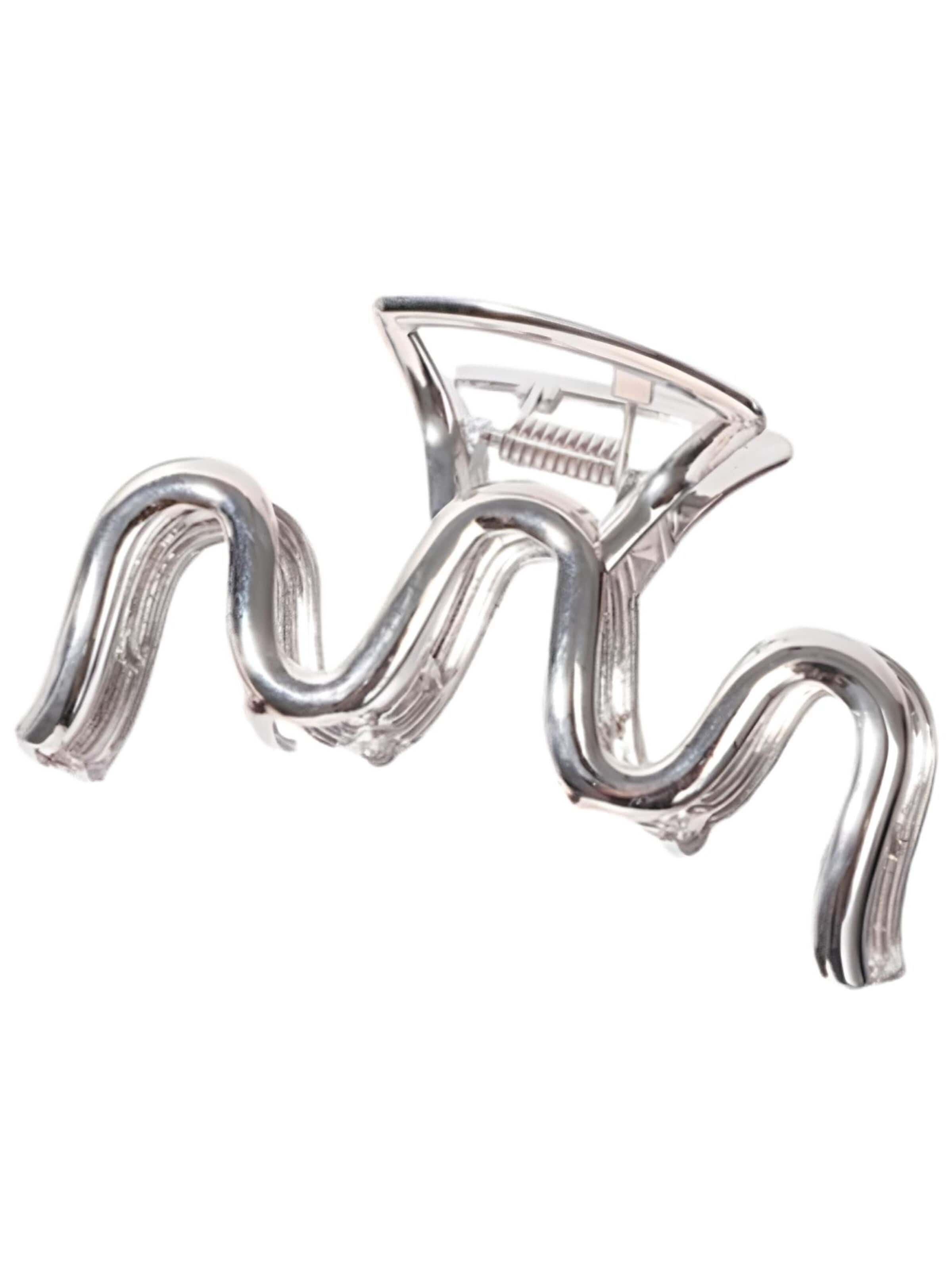 soho Hair accesoires Hair jewelry 'Ormi Metal Hair Claw - Silver' in 11 cm x 8 cm x 2cm in Silver, Item view
