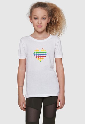 Merchcode Shirt 'Love Dots' in Wit: voorkant
