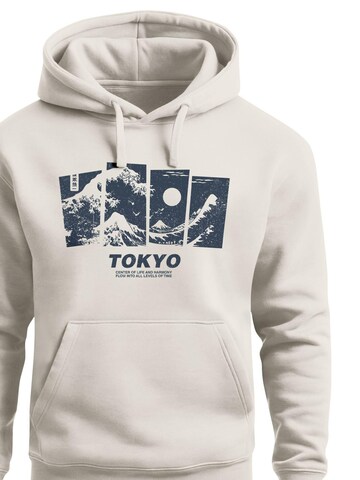 Neverless Sweatshirt 'Tokyo Wave' in Beige