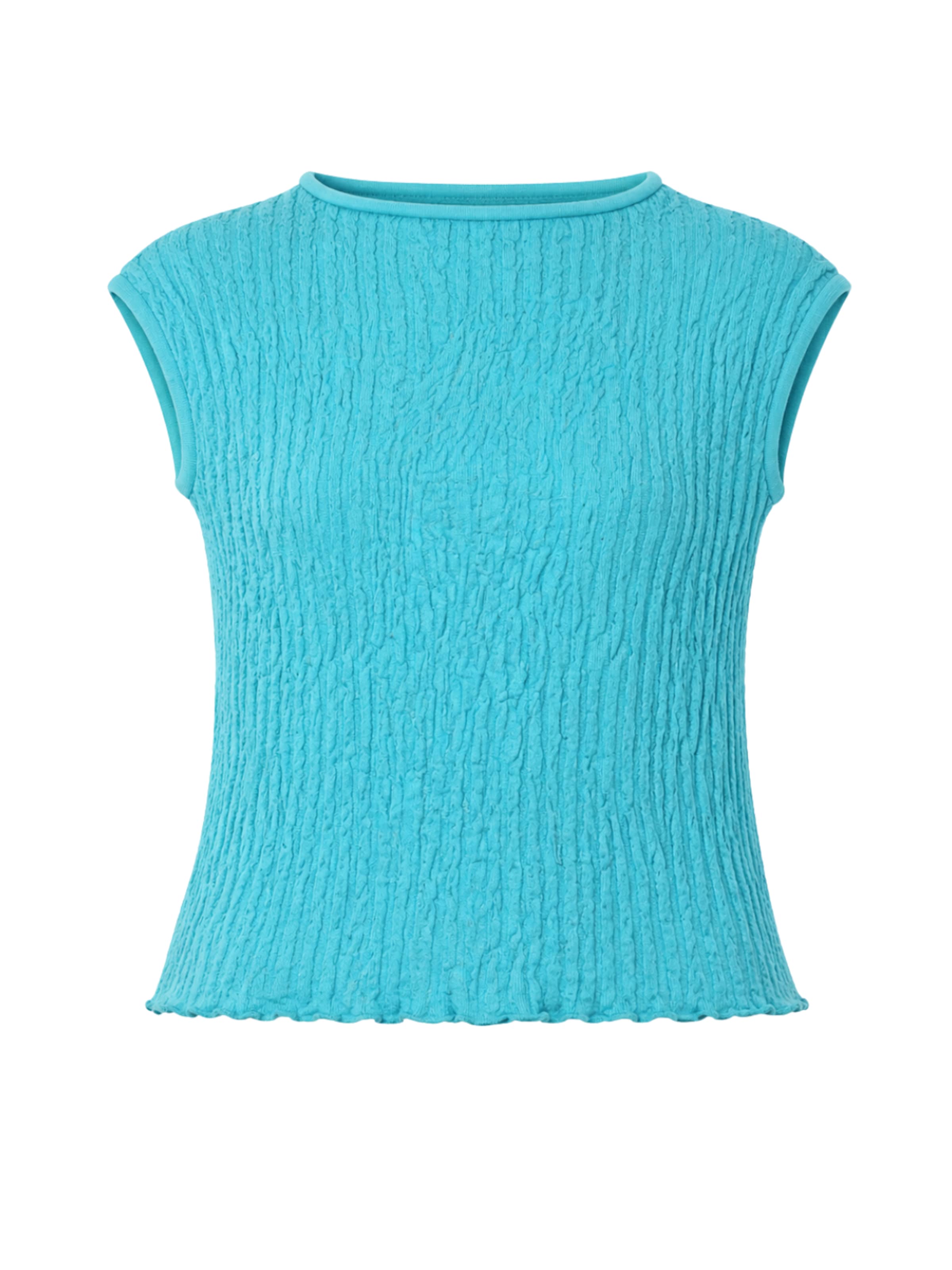 Süel knitwear Sticktop 'Wrinkled Texture'‌‌‌‌ in Blau: Vorderseite