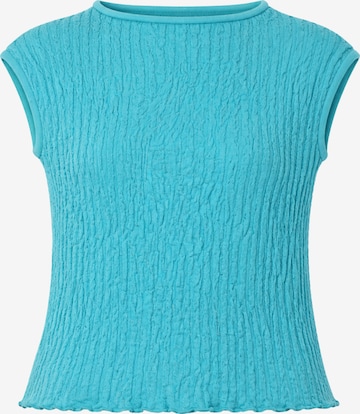Süel knitwear Sticktop 'Wrinkled Texture' in Blau: Vorderseite