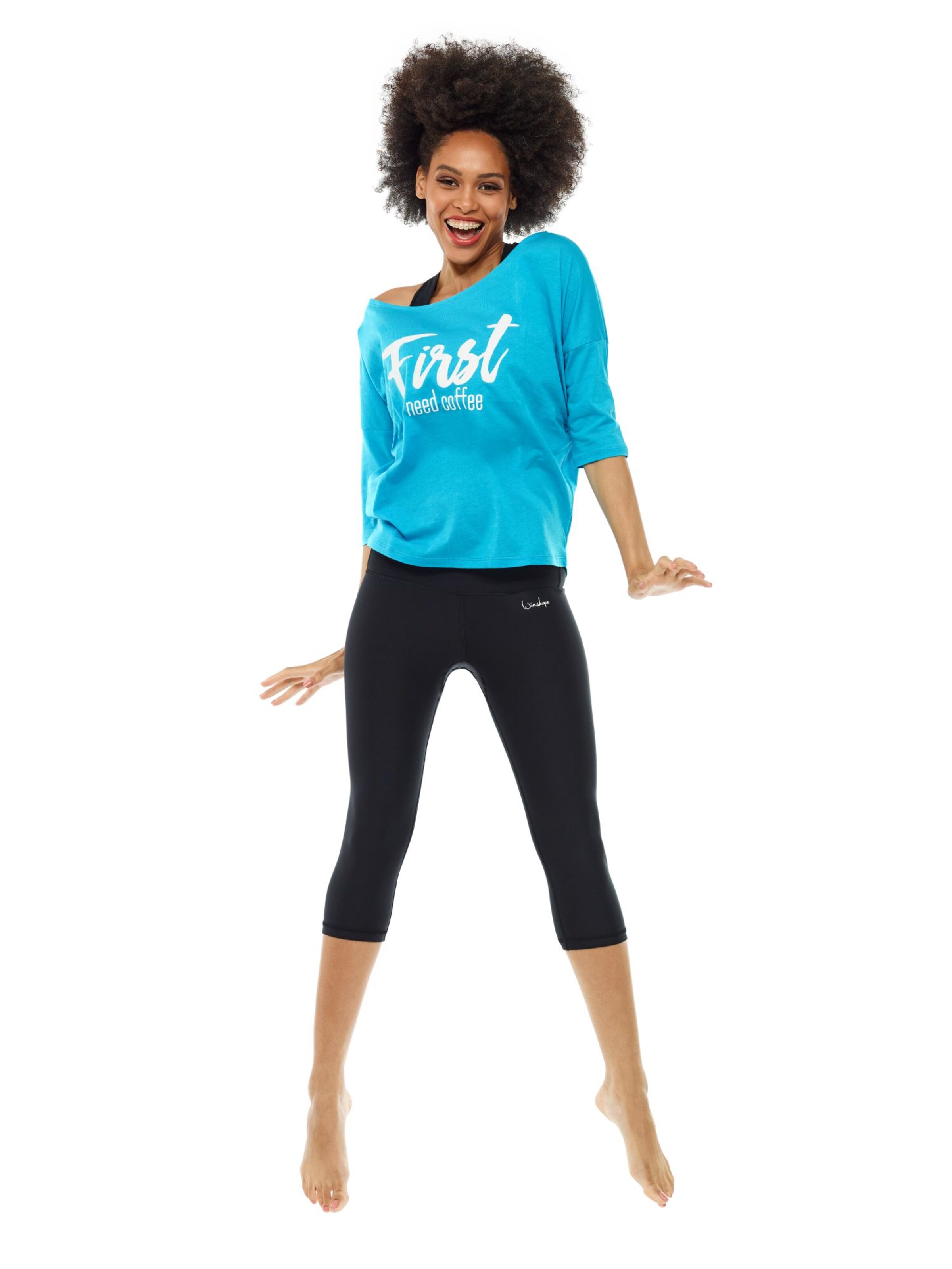 Winshape Slim fit Sports trousers 'HWL202' in Black