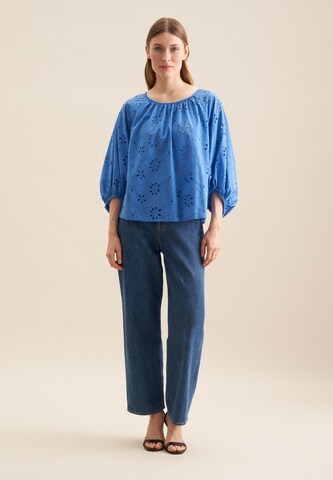 Chemisier 'Schwarze Rose' SEIDENSTICKER en bleu