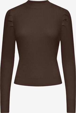 Pieces Petite Sweater 'Nika' in Brown: front