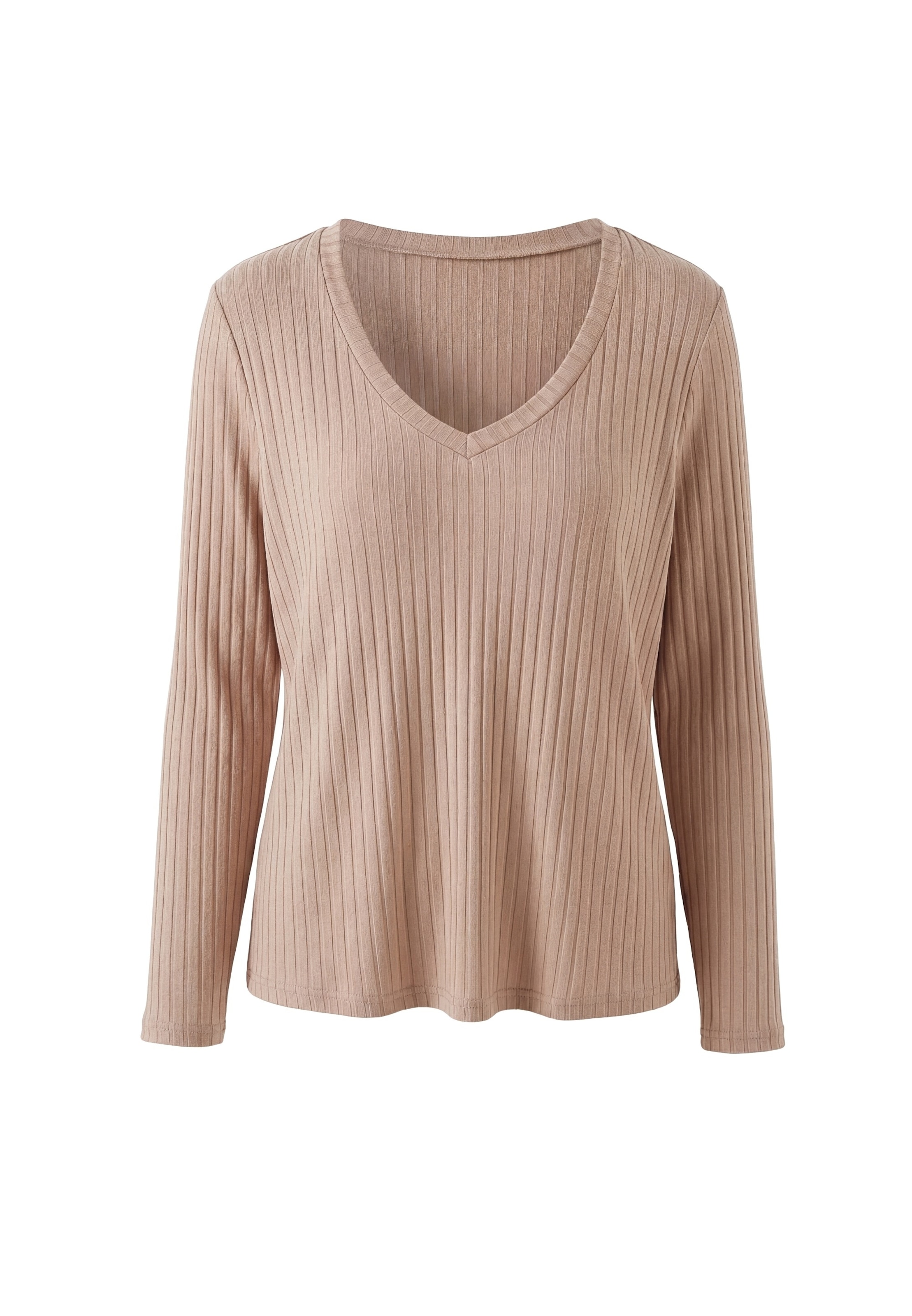 usha BLUE LABEL Shirt in Beige: voorkant