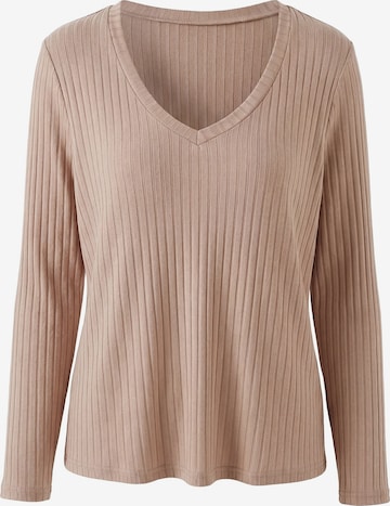 usha BLUE LABEL Shirt in Beige: voorkant