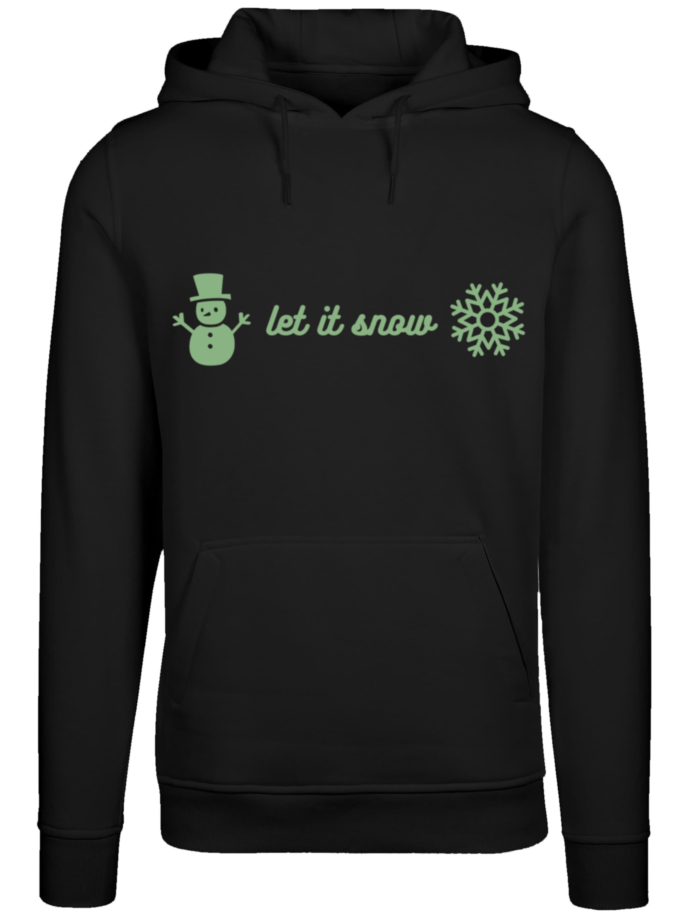 Sweat-shirt 'Weihnachten let it snow' F4NT4STIC en noir : devant