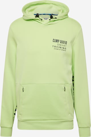 Sweat-shirt CAMP DAVID en vert : devant