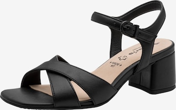 Sandales Tamaris en noir : devant