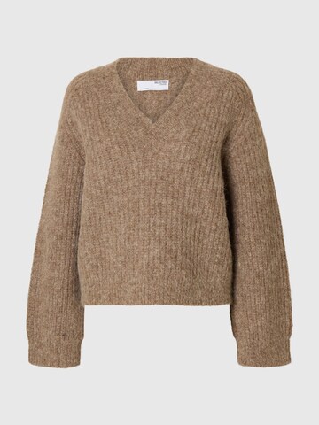SELECTED Pullover i brun