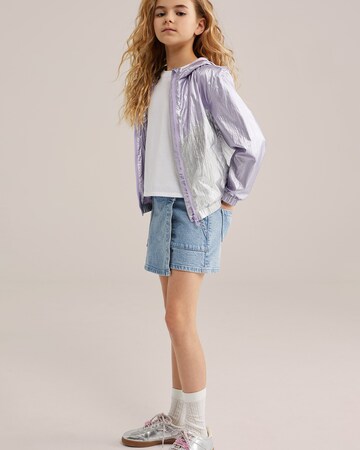 WE Fashion Between-season jacket in Purple