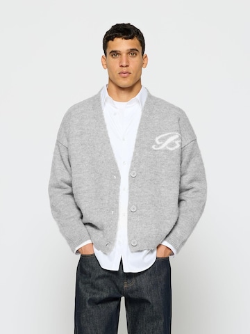 Burocs Knit Cardigan 'Fuzzy' in Grey: front