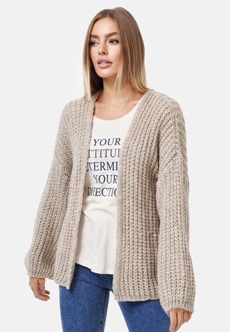 Decay Knit Cardigan in Beige