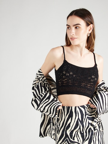 Tops en tricot 'MAURA' ONLY en noir : devant