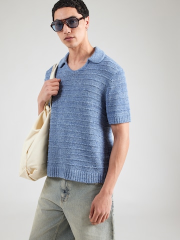 Abercrombie & Fitch Свитер 'MAY4 RAFIA' в Синий: спереди