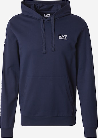 Felpa di EA7 Emporio Armani in blu: frontale