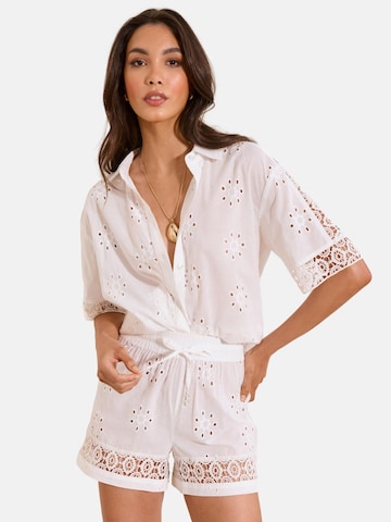 Lipsy - Loosefit Pantalón en blanco: frente