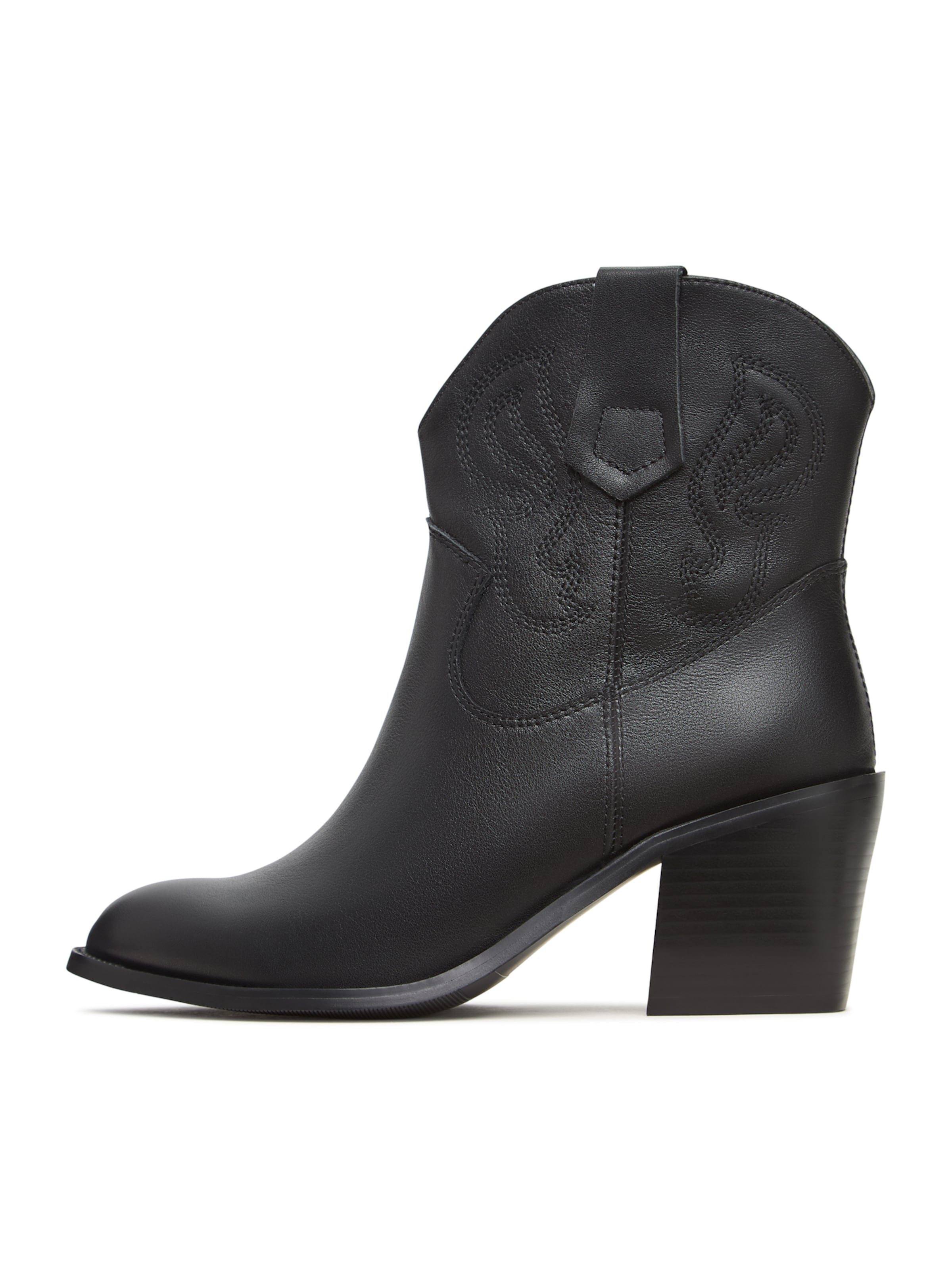 CESARE GASPARI Cowboystiefel in Schwarz: Vorderseite