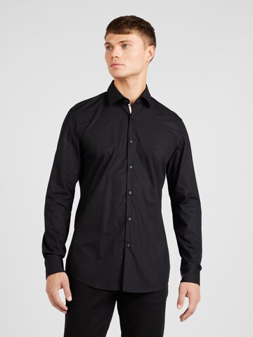 HUGO Slim fit Button Up Shirt 'Koey' in Black: front