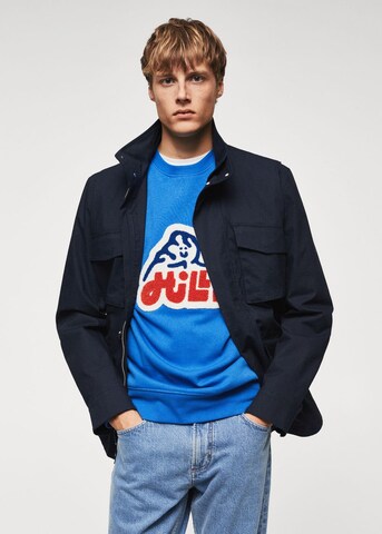 MANGO MAN Sweatshirt in Blau