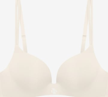 GOD SAVE QUEENS Bra 'Second Skin Teardrop Push Up Bra' in Beige: front
