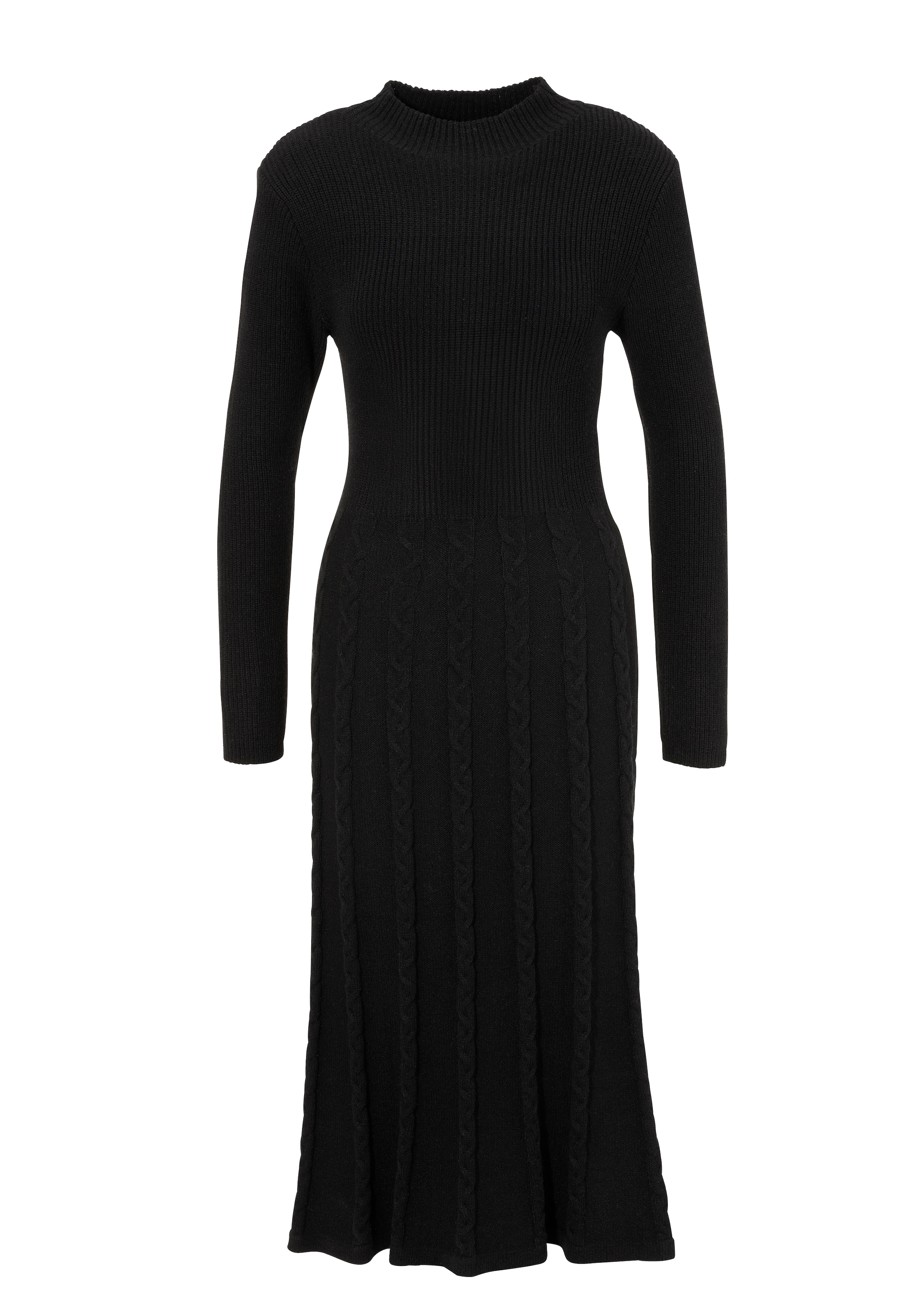 Aniston SELECTED Strickkleid in schwarz, Produktansicht