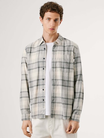 Pepe Jeans Regular fit Button Up Shirt 'Clue' in Grey: front
