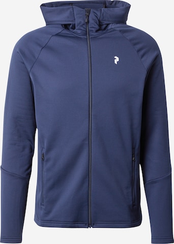 Giacca di pile funzionale 'Rider Essentials' di PEAK PERFORMANCE in blu: frontale