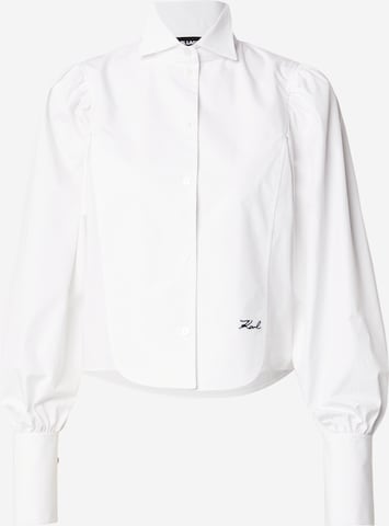 Bluză de la Karl Lagerfeld pe alb: față